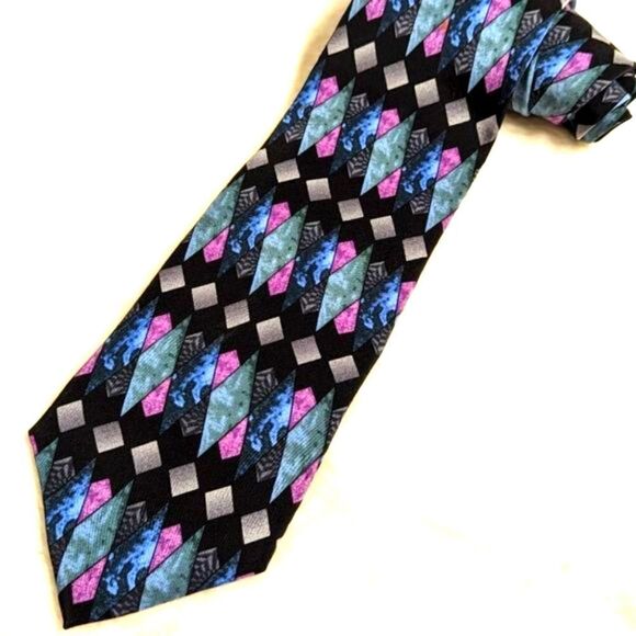 Men's Vintage 100% Silk Tie - Cocktail Collection (Vodka Under a Microscope) - Picture 2 of 12